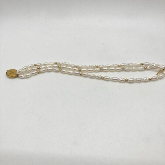 Vintage Jostens 3 Strand Freshwater Pearl Bracelet Employee Service HealthSpan - Picture 8 of 10